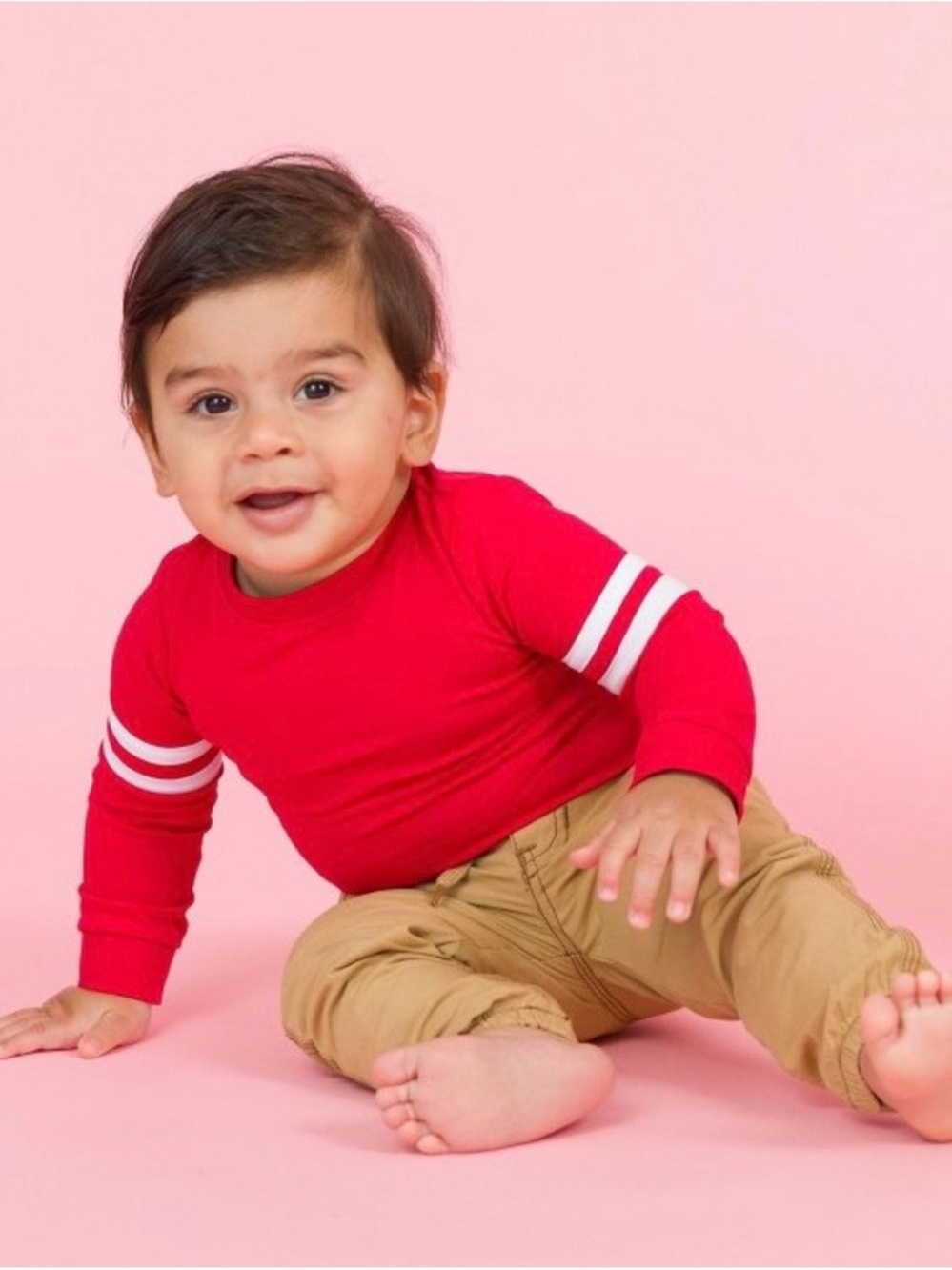 NWT - RuggedButts Red Racing Stripe Long Sleeve Bodysuit